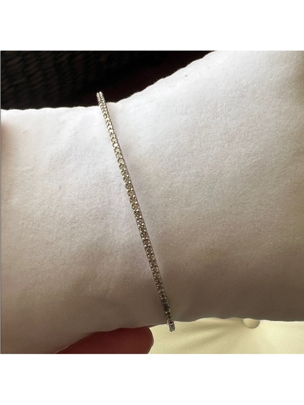 18k white gold with real diamonds Tennis Bracelet - Women Jewelry
